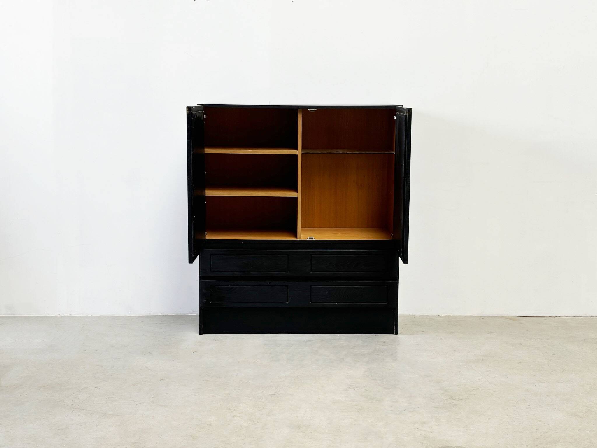 1970's Belgian brutalist graphical Musterring bar cabinet