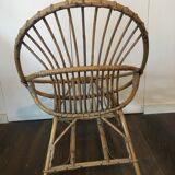 Fauteuil rotin vintage