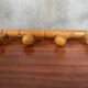 Old Coat Rack Wall Mounted x4 Wood Bamboo Style Vintage
