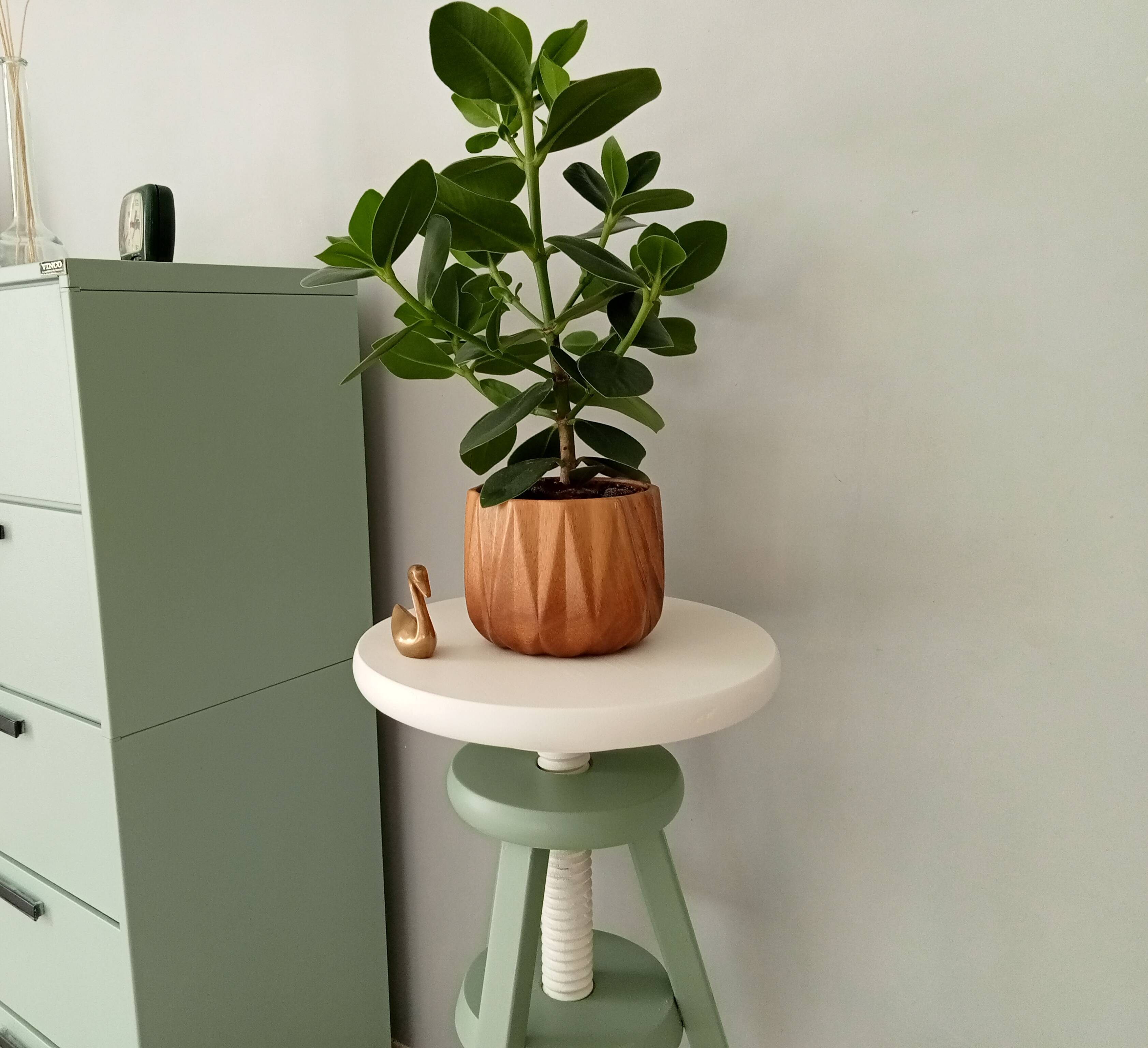 Vintage high screw stool