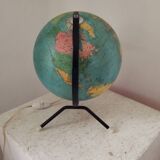 50s globe world map lamp