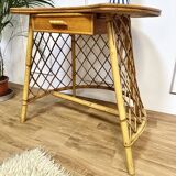 Vintage rattan table, desk