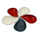 Vintage enamelled solid aluminium aperitif plate Flower 39cm