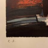 Doutreleau - Vase au coquelicots - Lithographie EA