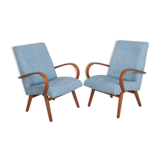 Vintage Model 53 Lounge Chairs by Jaroslav Smidek for TON, 1960s, Set of 2