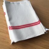 Set of six old tea towels