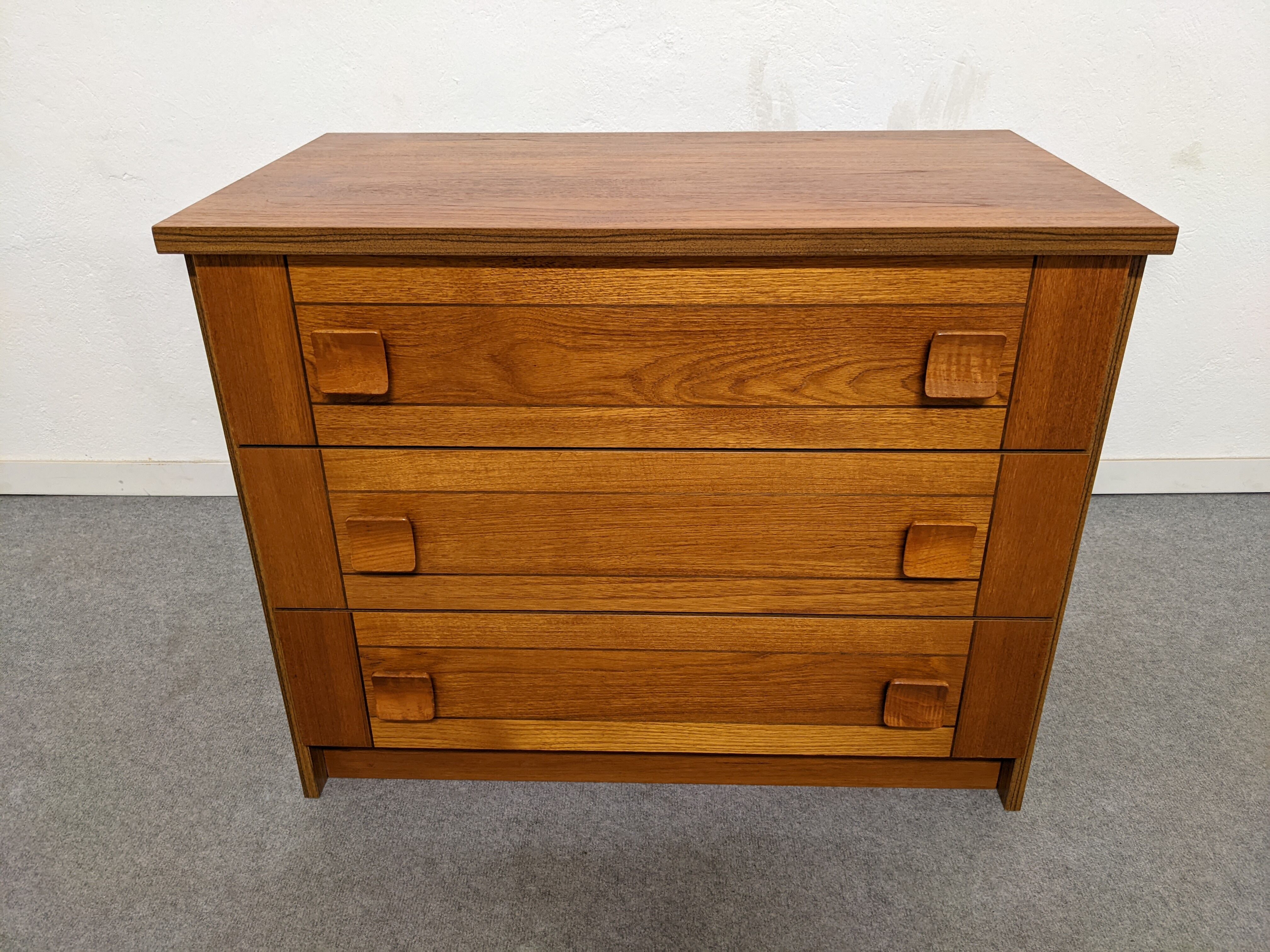 Vintage teak and rosewood chest of drawers from the 70-80s