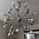Sputnik XXL chandelier of the 60s-70s chrome metal 20 lamps