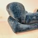 Pair of armchair - vintage - 1960s / 70s - petrol blue color.