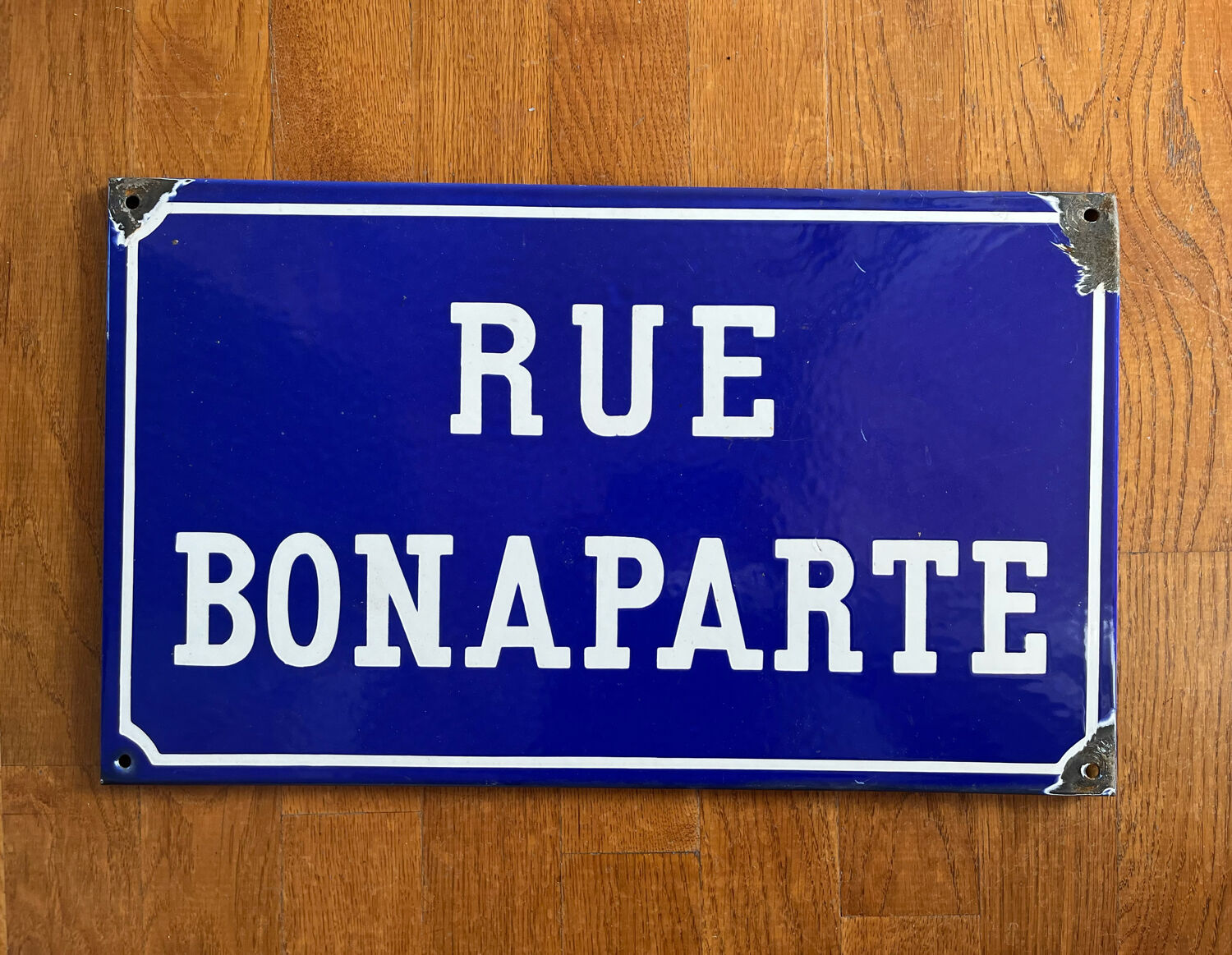Old enamelled street sign