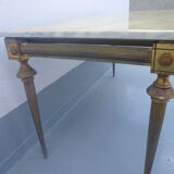 Coffee table brass / marble