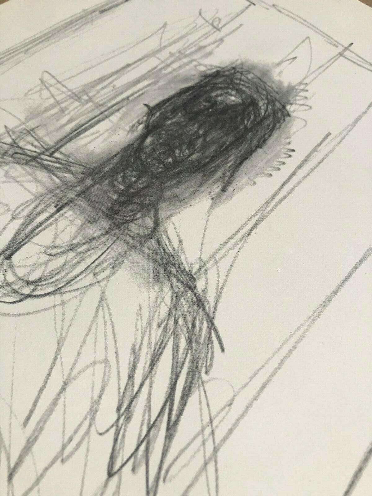 Lithograph offset of a drawing, Alberto Giacometti 1975