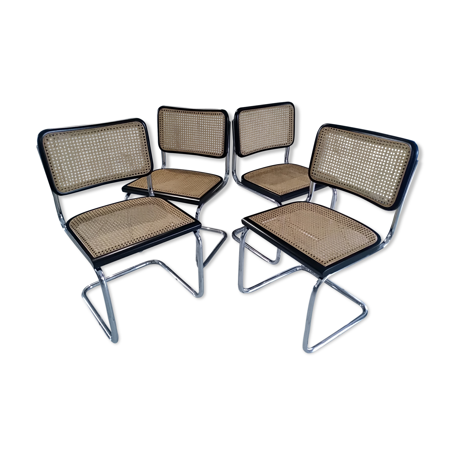 Suite 6 chairs Cesca B32 by Marcel Breuer 1998