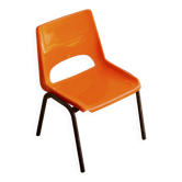Chaise pour enfant orange vintage seventies