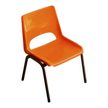 Vintage orange children's chair from the seventies.