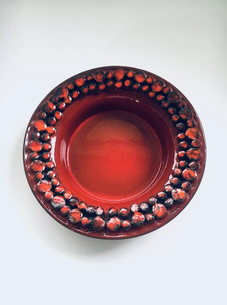 Mid-Century Art Pottery Dish by Hans Welling for Ceramano Ceralux, West Germany, 1960s