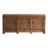 Ancien buffet en bois de pin à trois portes (vers 1920)
