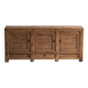 Antique three-door pine wood sideboard (circa 1920)