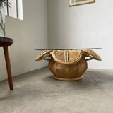 Vivai del sud “flower” rattan coffee table