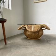 Vivai del sud “flower” rattan coffee table