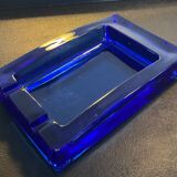 Ashtray in blue glass paste