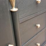 Old art deco chest of drawers restyled wagon green.