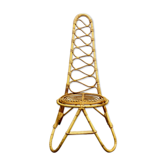 Scultptural chair in rattan 1960