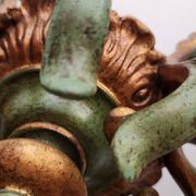 Antik vergoldet geschnitzt Louis XV Rokoko 8-armig Florentiner Kronleuchter