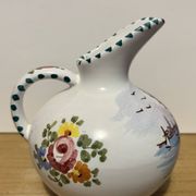 Pichet céramique Guerrieri Murano peint main Italie 1950s