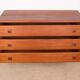 Danish teak chest of drawers or small sideboard, 3 large drawers, 1960.
