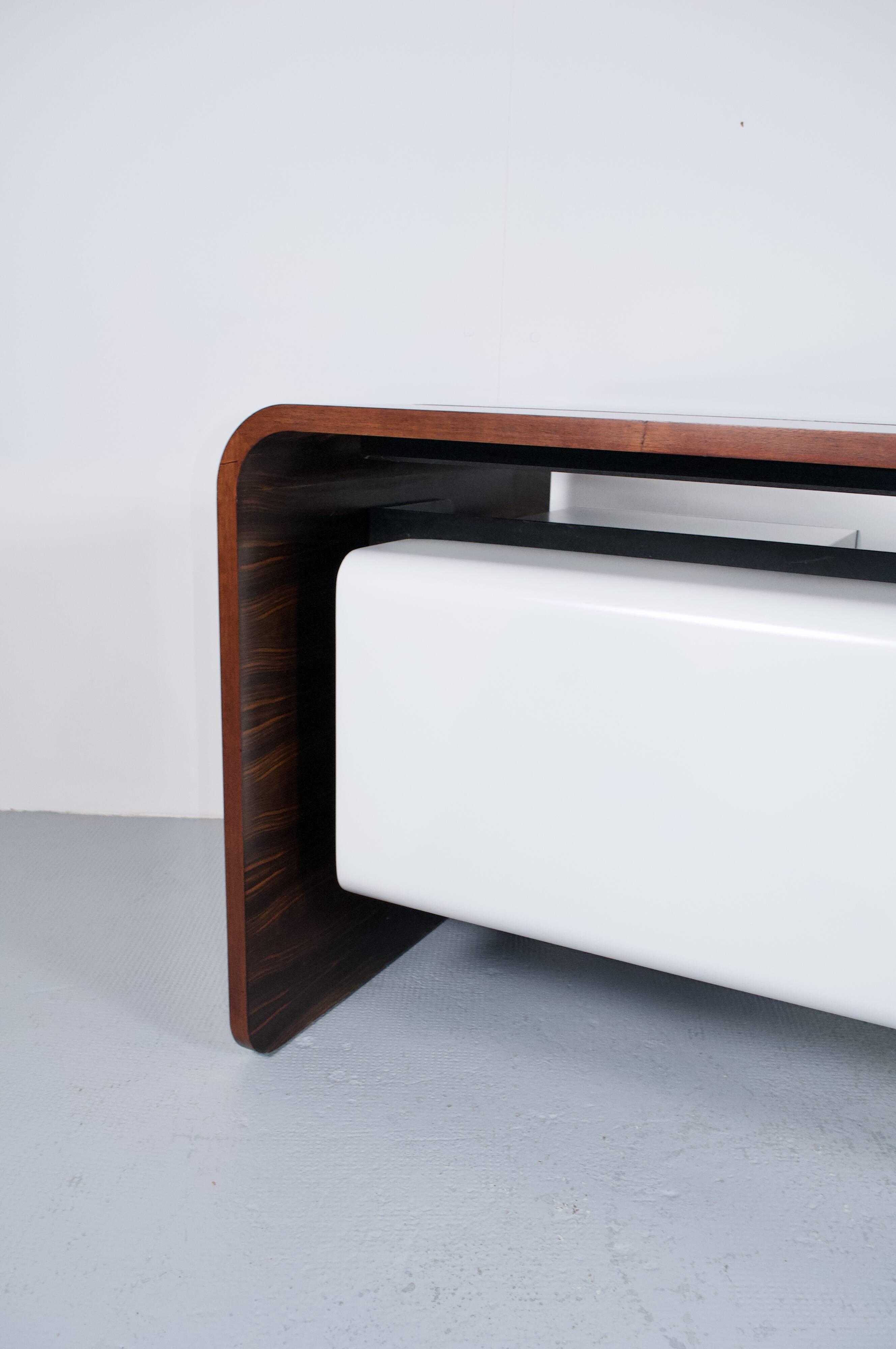 ROSEWOOD DESK MICHEL BOYER TFM EDITION 1970s ROTHSCHILD BANK