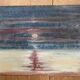 Signed pastel painting "sunset" Normandy