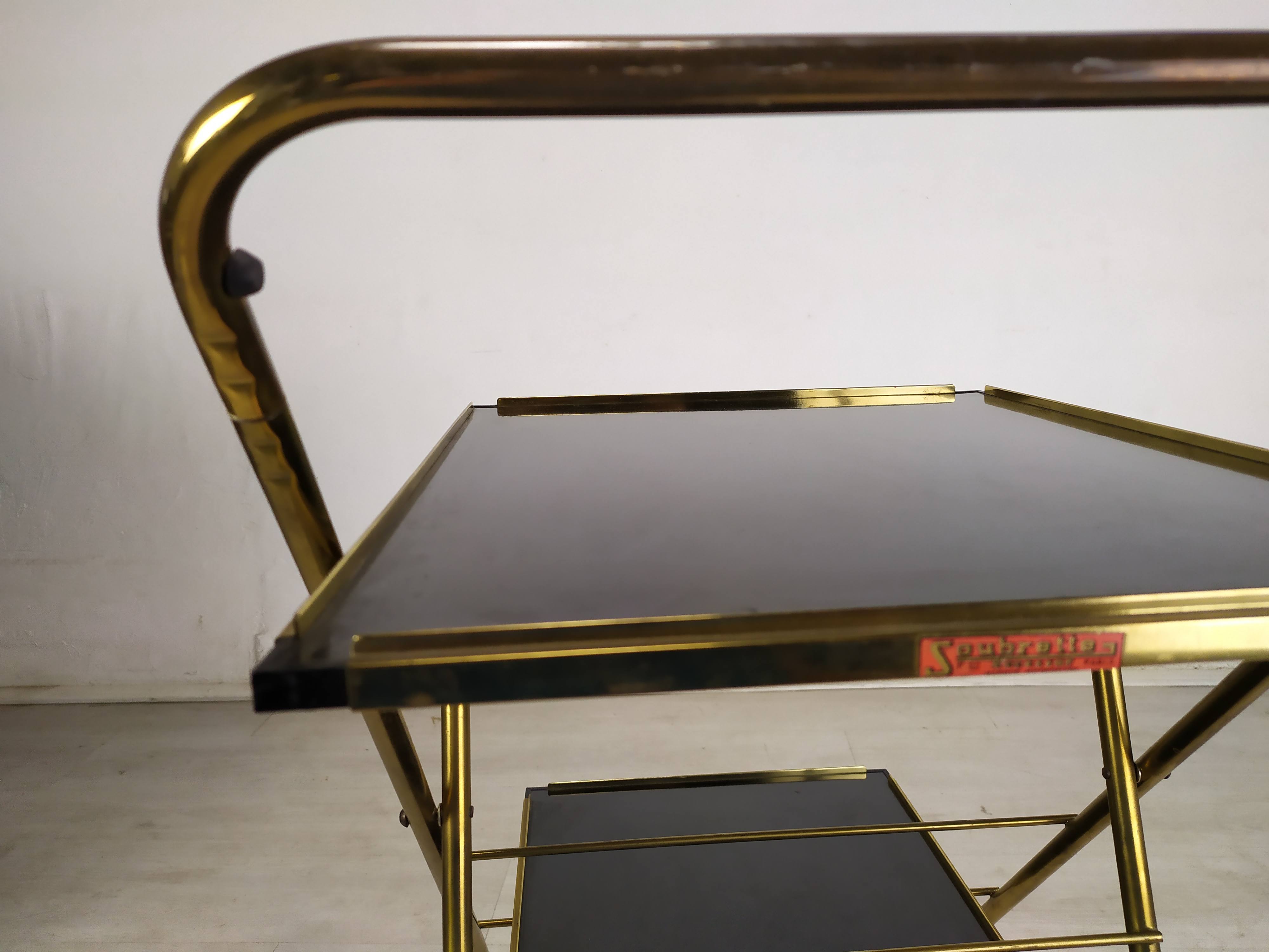 Vintage brass folding dessert