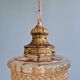 Large glass and brass suspension, lantern type, 1960.