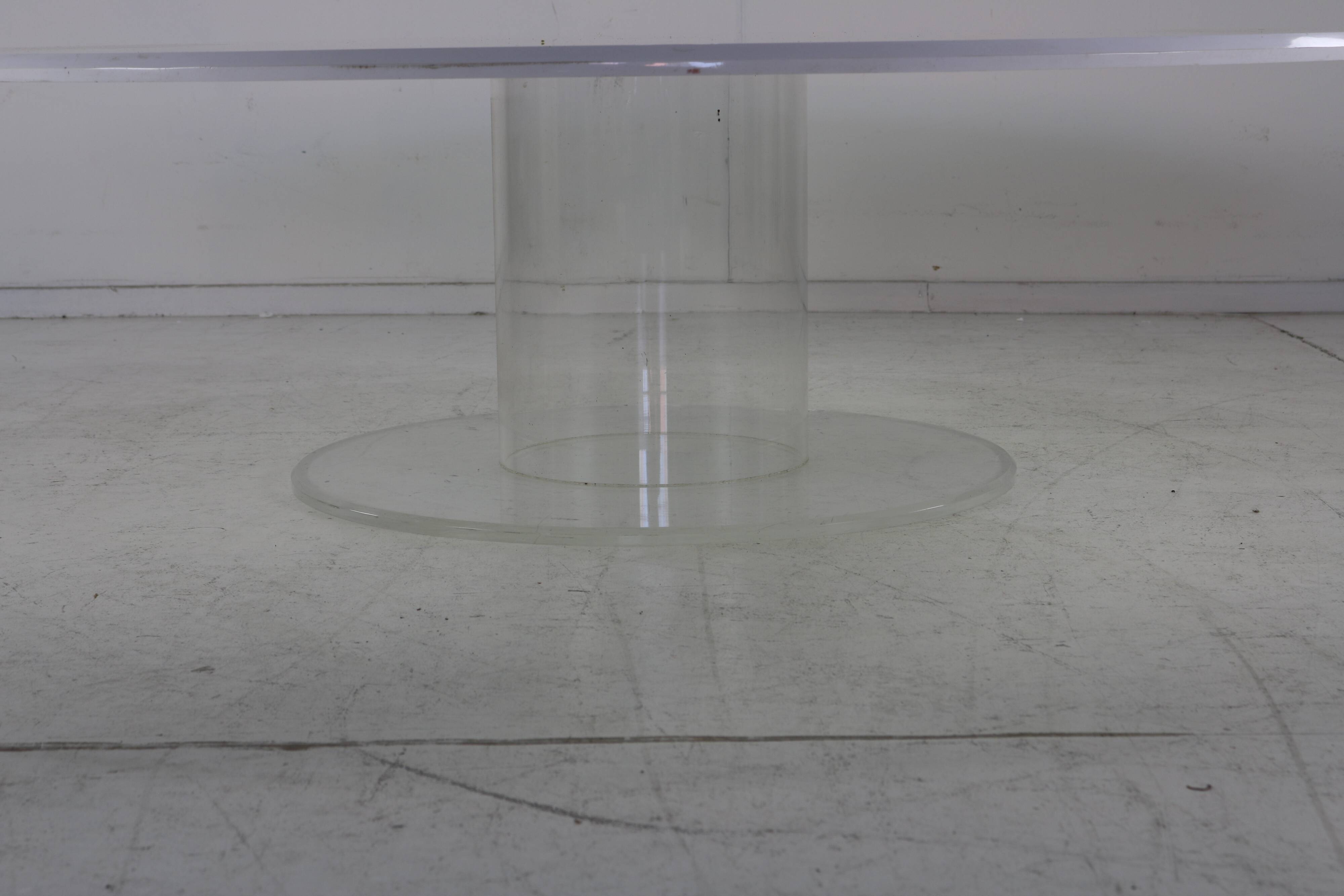 Very impressive Dutch design large coffee table in acrylic