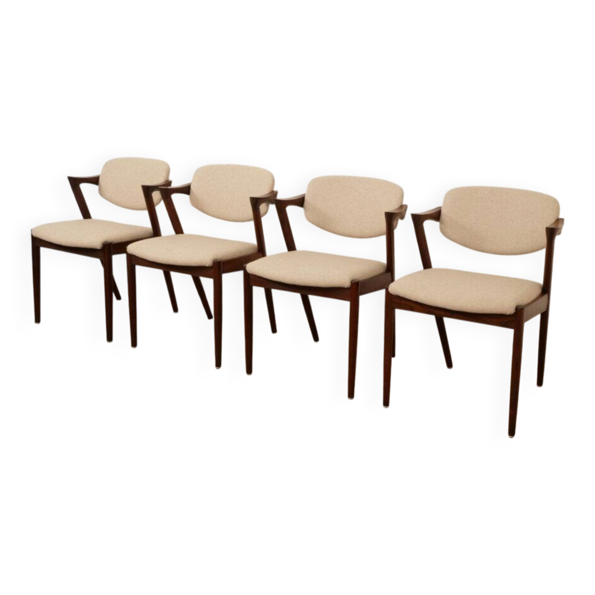 Set of 4 dining chairs | Kai Kristiansen | Z-chair – model 42 | Rosewood