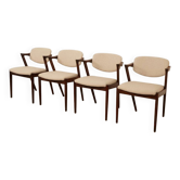 Ensemble de 4 chaises de salle à manger | Kai Kristiansen | Z-chair – modèle 42 | Bois de rose