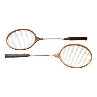 Old badminton rackets & shuttlecocks