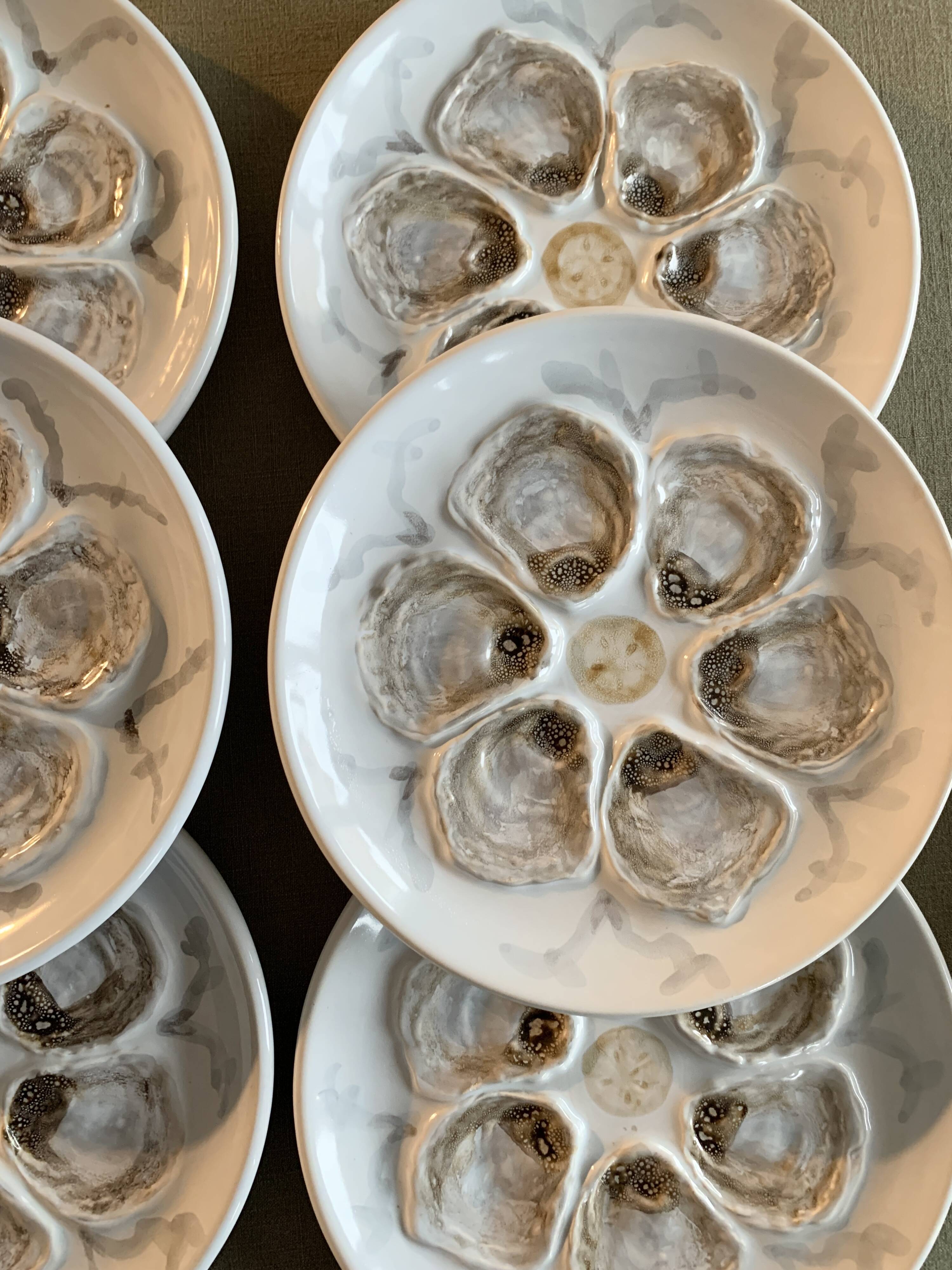 Oyster or shellfish plates Saint Amand