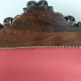 Red velvet bench