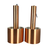 Set of 2 "Club" hanging lamps by Jo Hammerborg Fog & Mørup, Denmark, 1963