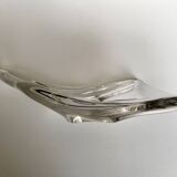 Large mid-century French crystal centrepiece class bowl