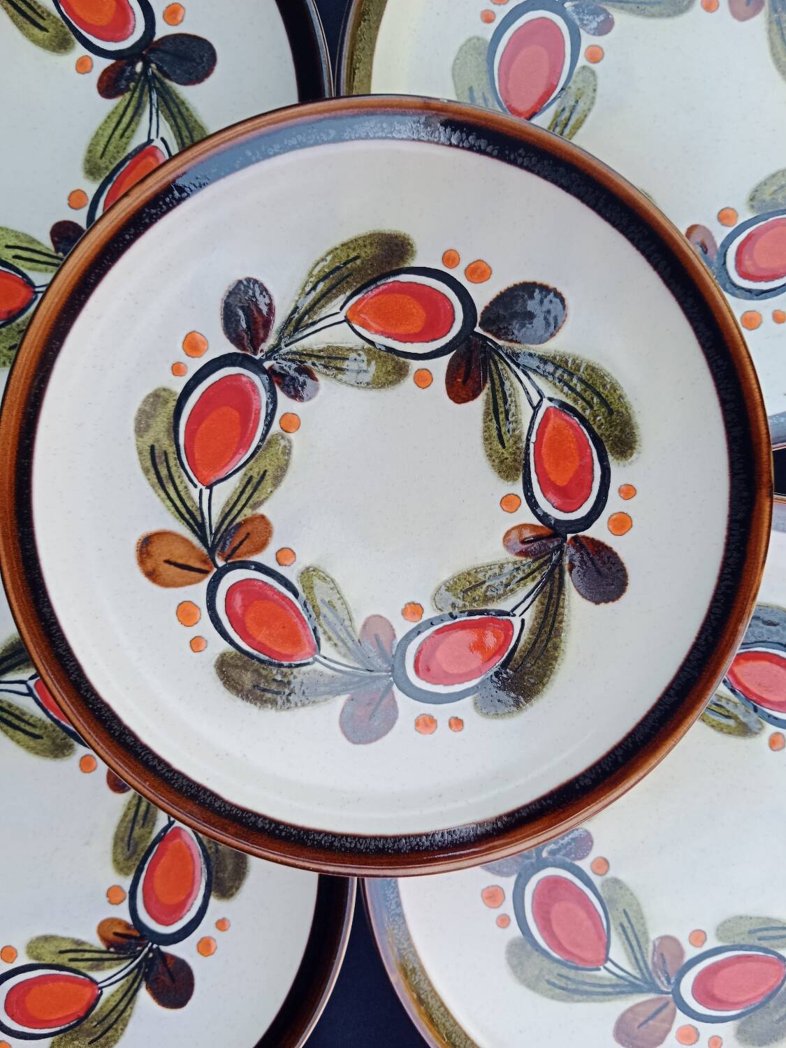 5 assiettes Bernau, années 70