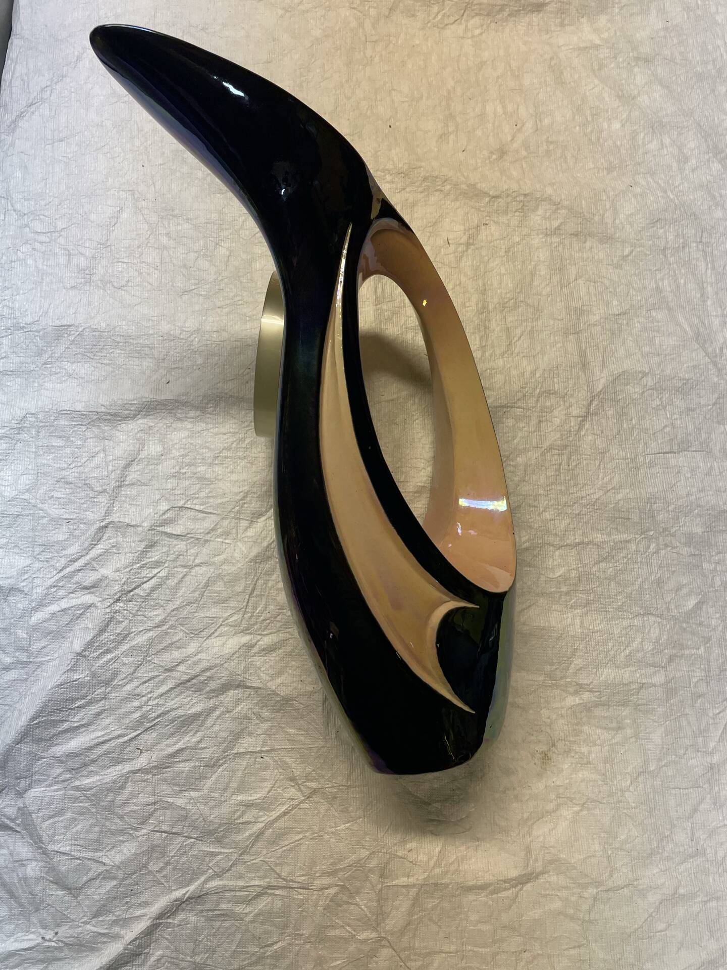 Ceramic vase signed Tess