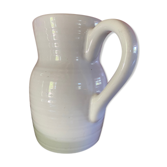 Large white ceramic pitcher