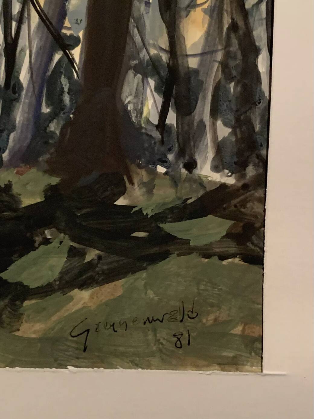 Jean Jacques GRUNENWALD (1911 - 1982) - Gouache - Forest Landscape