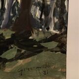 Jean Jacques GRUNENWALD (1911 - 1982) - Gouache - Forest Landscape