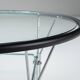 Post-Modern round glass and steel coffeetable attributed to Niels Bendtsen