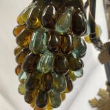 Large grape cluster lamp, Murano glass, 1950.