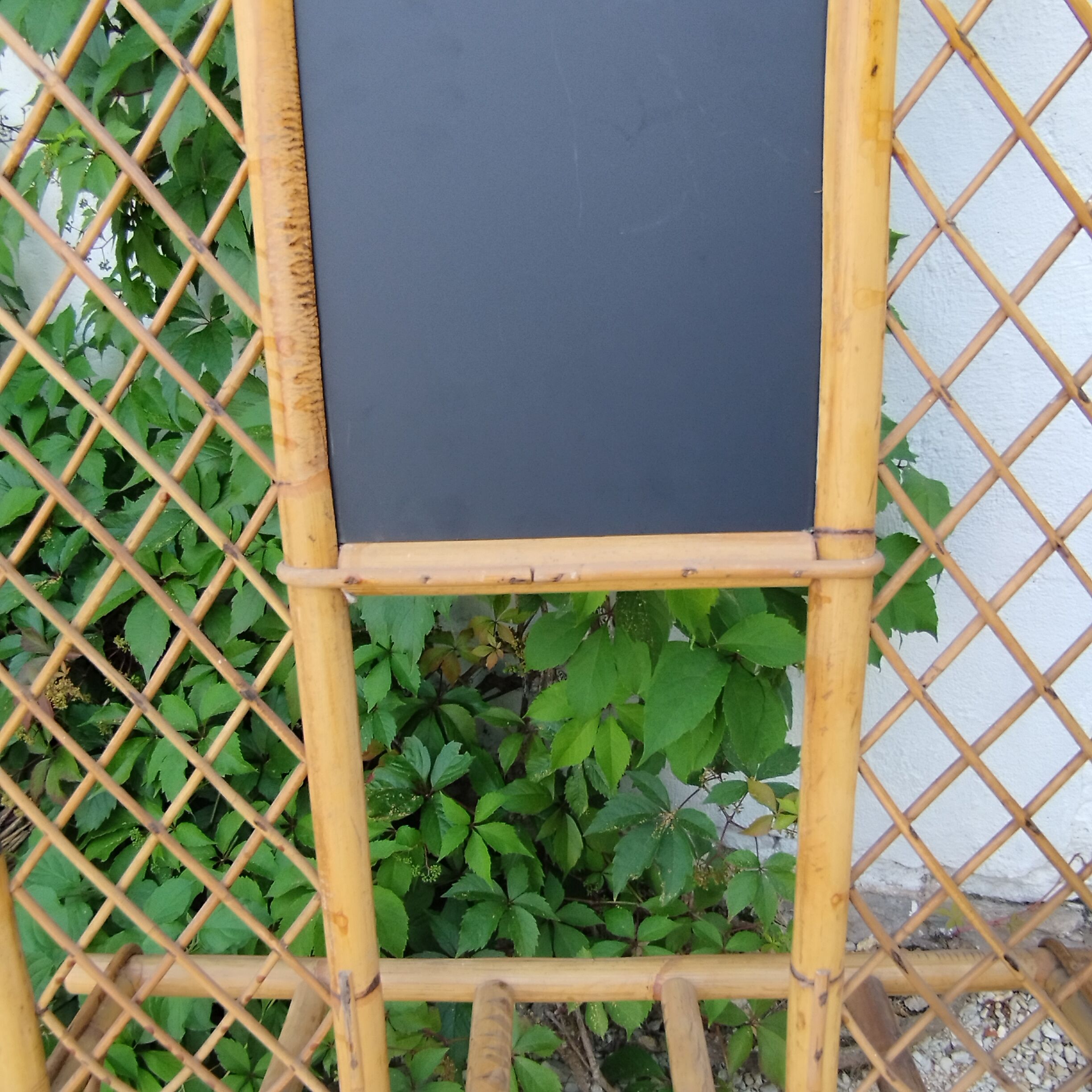Vintage rattan wardrobe